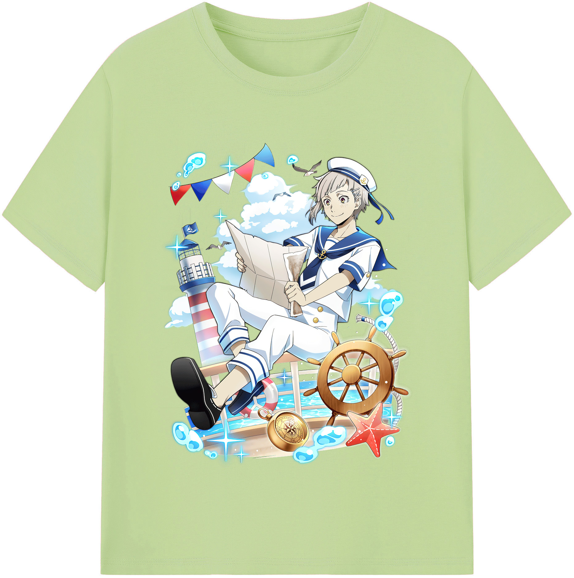 （画像用） 文豪ストレイドッグス Bungo Stray Dogs 綿100％半袖Tシャツ（フロントプリント）